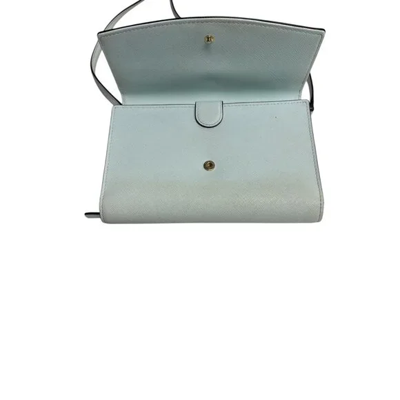 Kate Spade New York Light Blue Crossbody Wallet Bag With Gold Accent - Picture 3 of 6